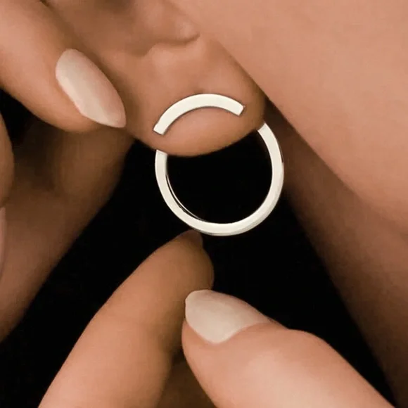 Any 4/$25! Curved Studs w/Circle Jacket Backs Earrings - Picture 1 of 6